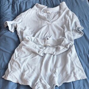 Abercrombie & Fitch Sky Blue Ribbed Set